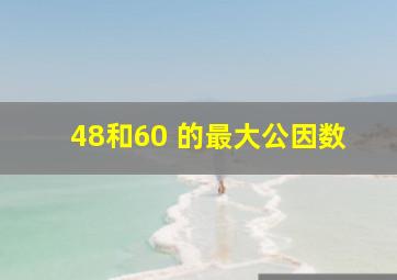 48和60 的最大公因数